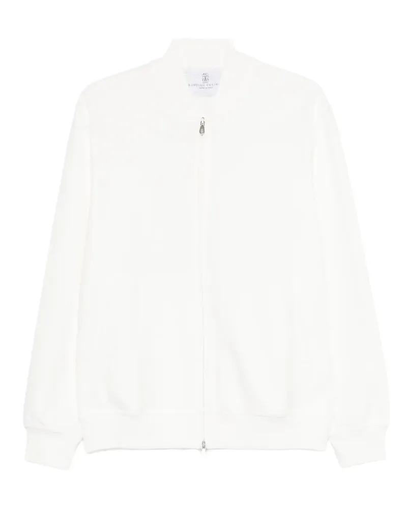 Brunello Cucinelli zip-up sweatshirt - Weiß Weiß