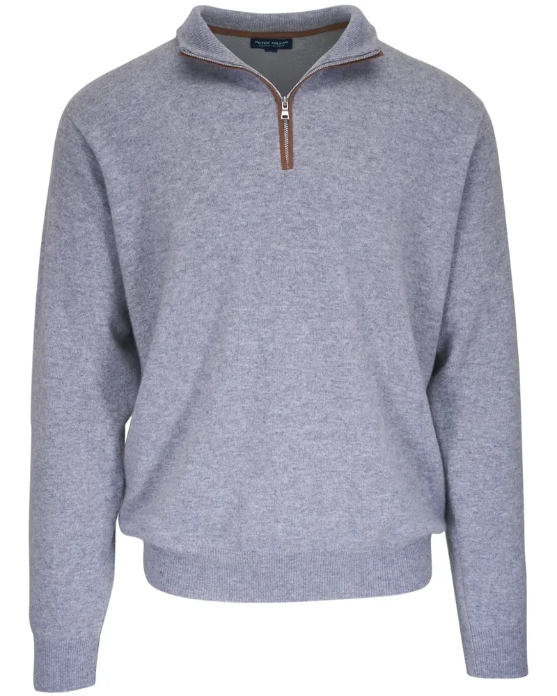 Peter Millar Pullover mit Poloshirtkragen - Grau Grau