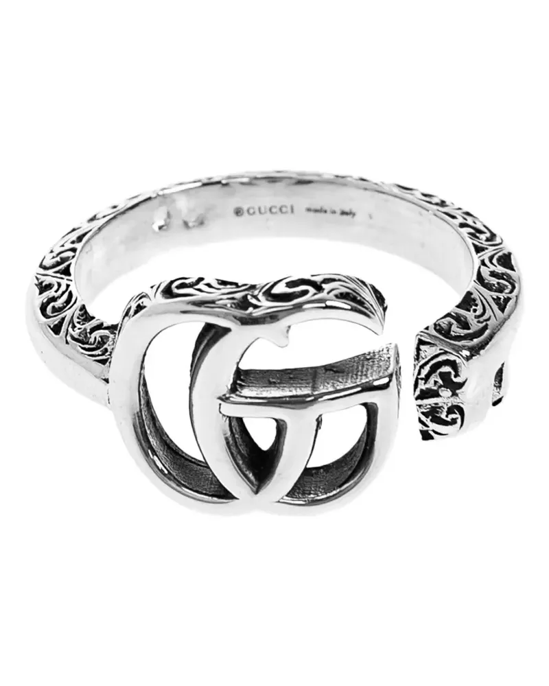 Gucci Double-G engraved ring - Silber Silber