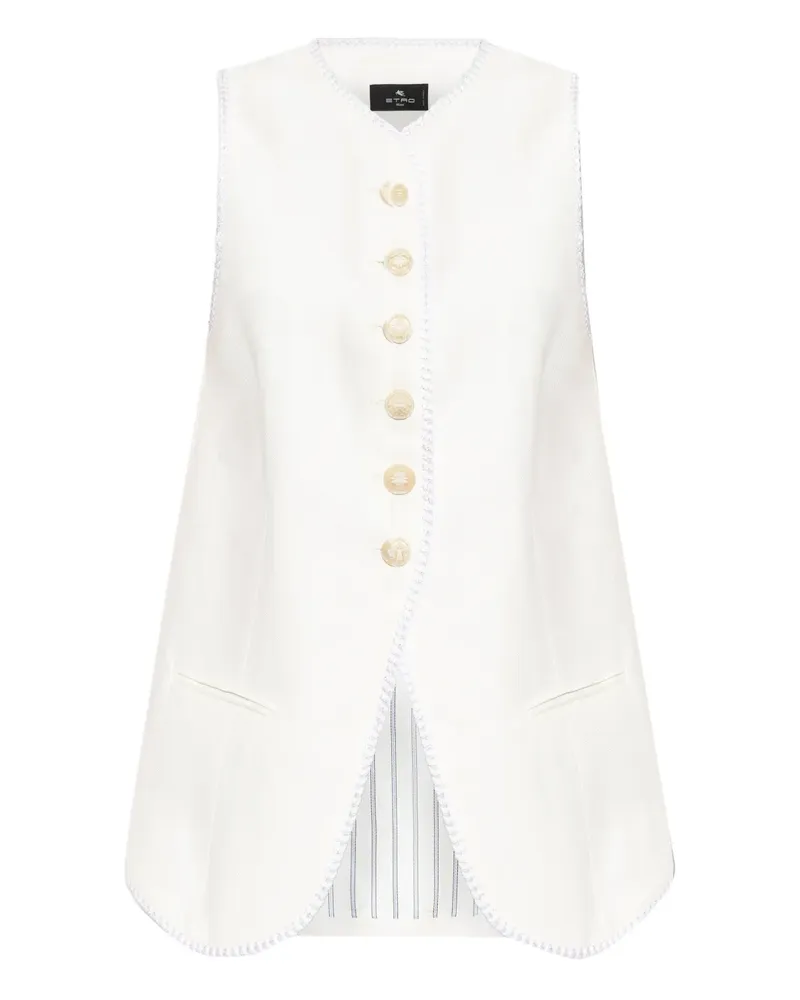 Etro button-fastening waistcoat - Weiß Weiß