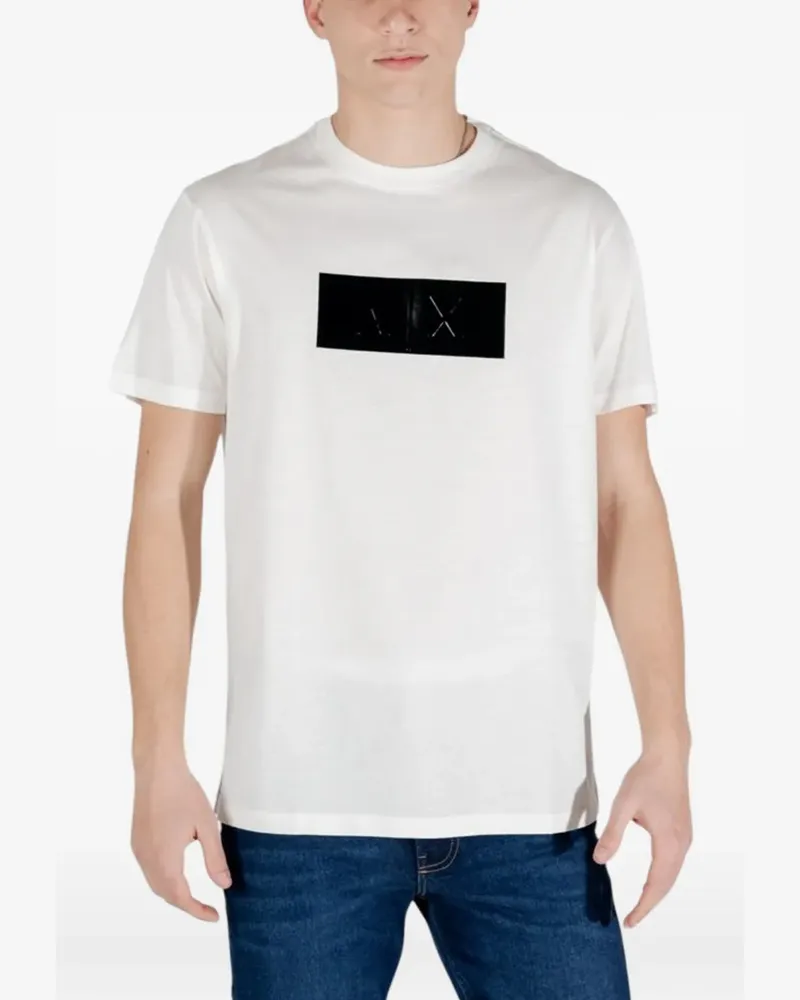 Armani Exchange logo-patch T-shirt - Weiß Weiß