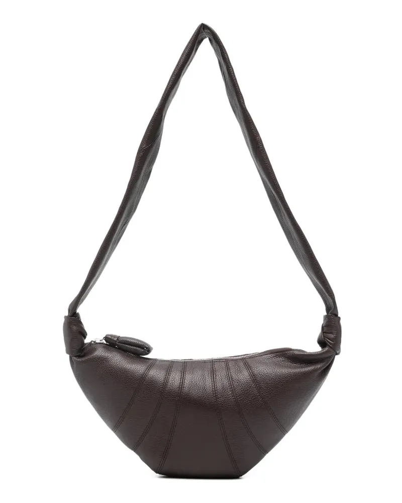 Christophe Lemaire small Croissant knotted shoulder bag - Braun Braun