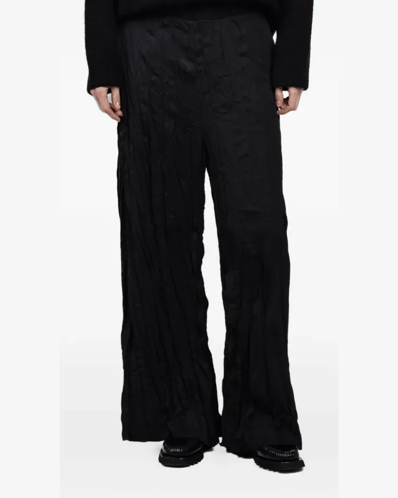 Masnada crinkled trousers - Schwarz Schwarz