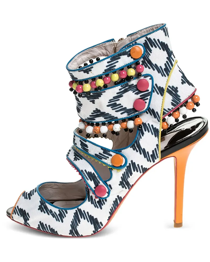 Sophia Webster Sandalen mit Perlen 110mm - Weiß Weiß
