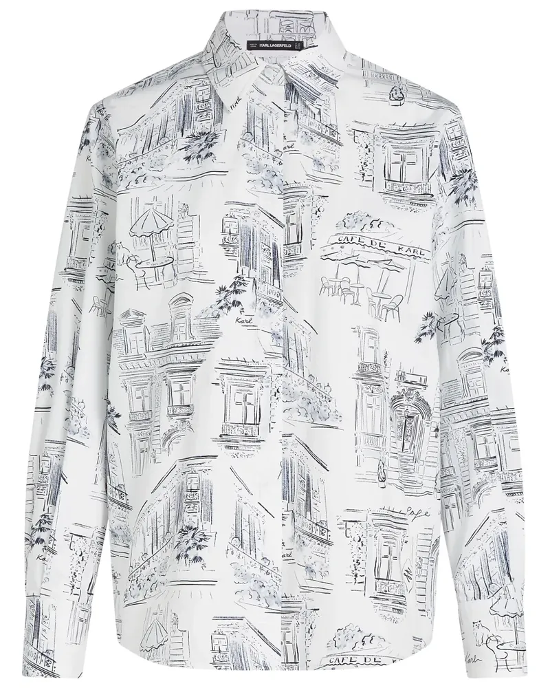 Karl Lagerfeld x Jorge Parra Hemd - Weiß Weiß