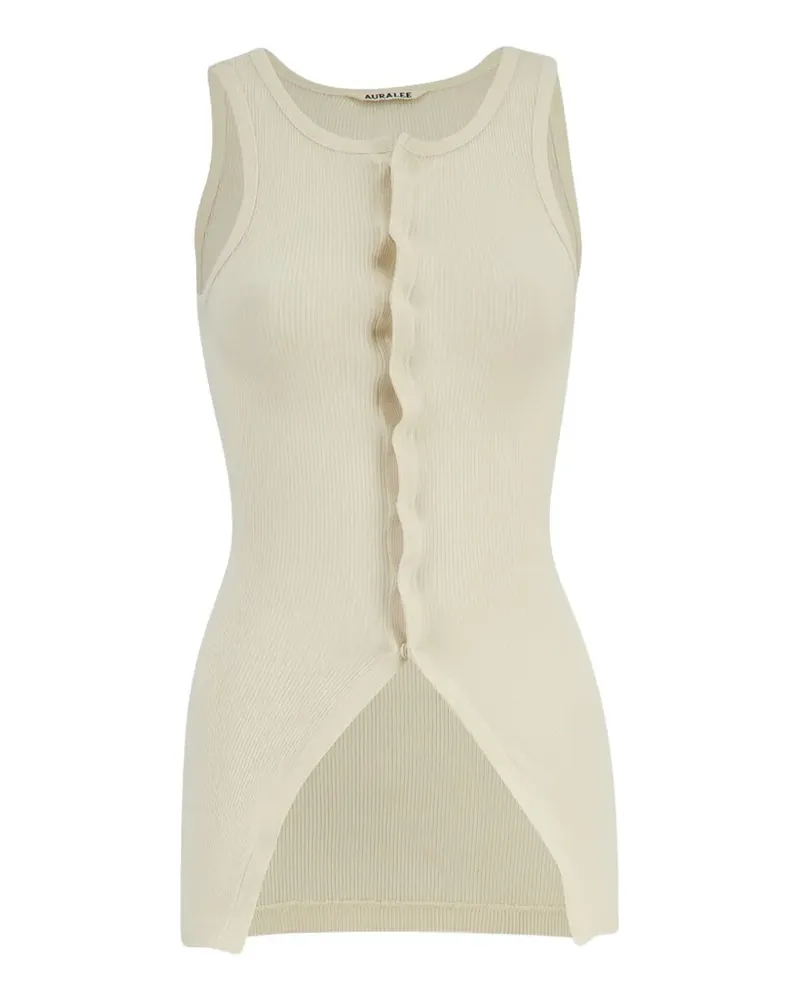 AURALEE ribbed-knit tank top - Weiß Weiß