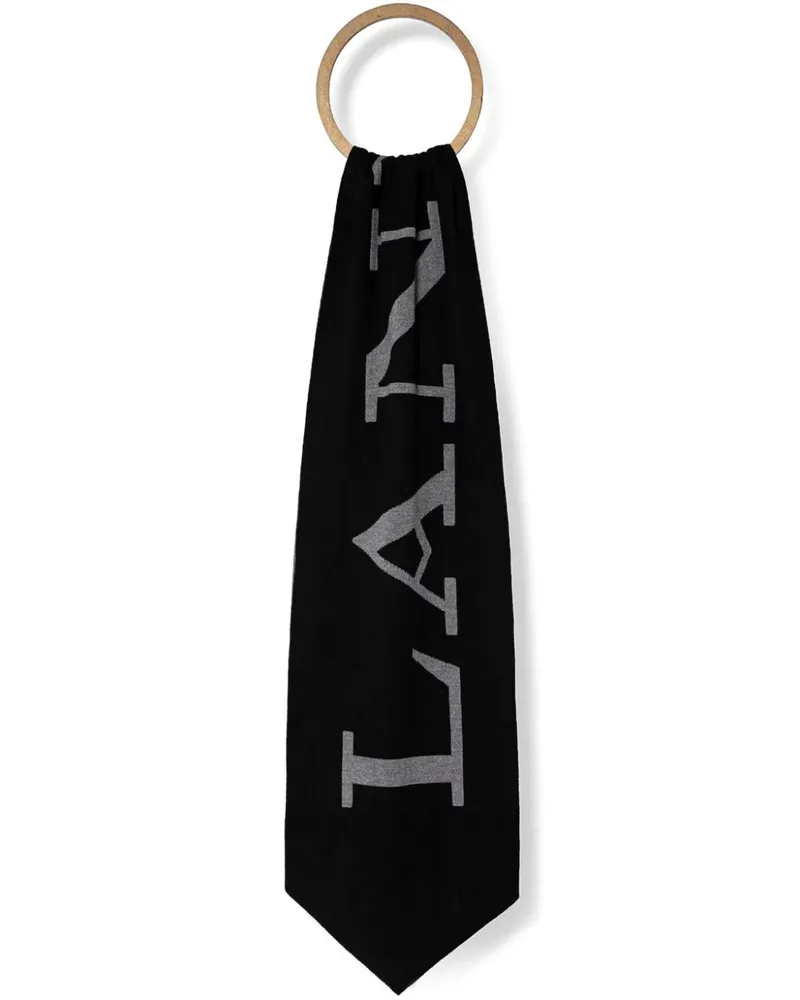 Lanvin Schal mit Logo-Print - Schwarz Schwarz