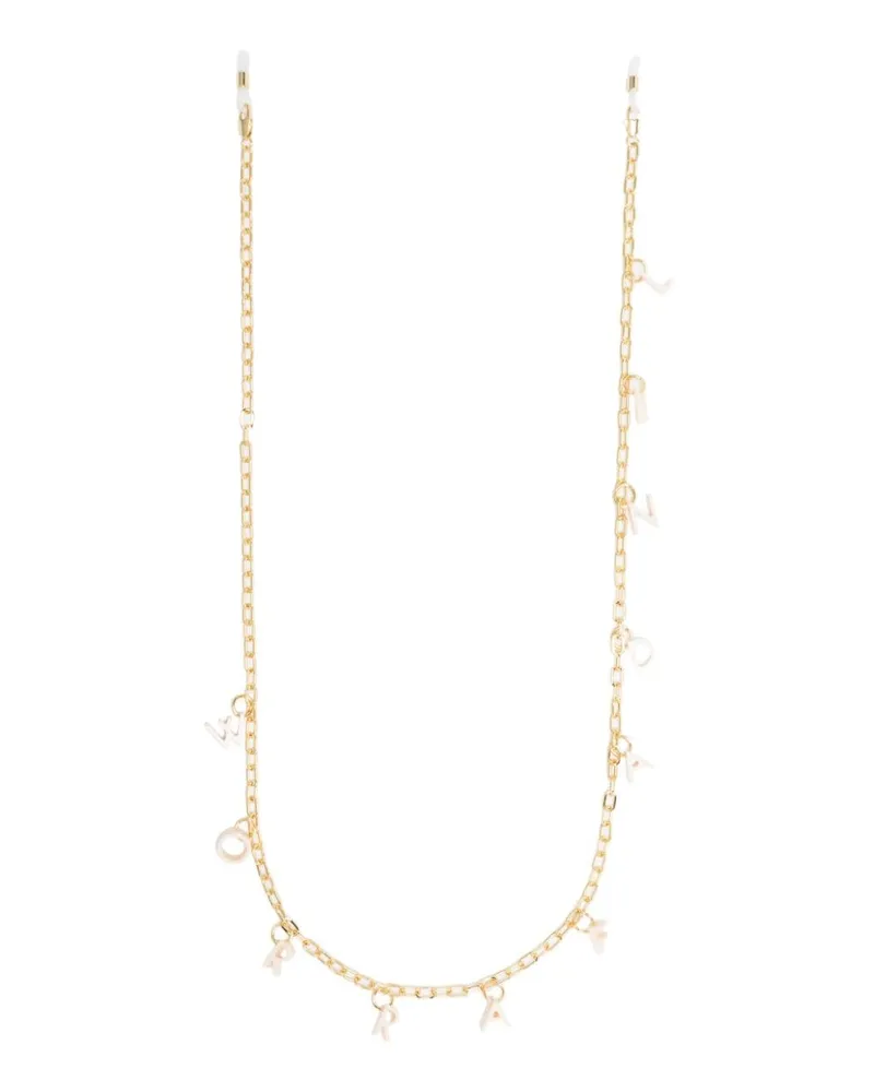 Linda Farrow Sonnenbrillenkette mit Buchstaben-Anhänger - Gold Gold