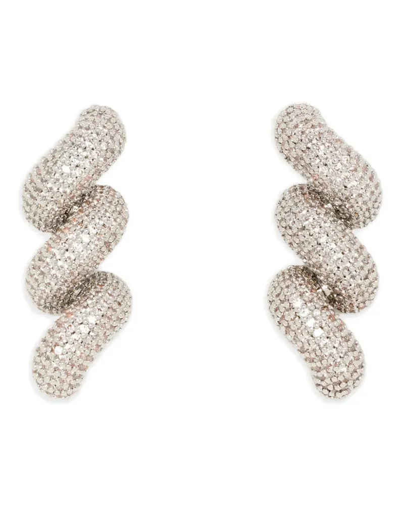 Eddie Borgo Rope Ohrringe mit Pavé - Silber Silber