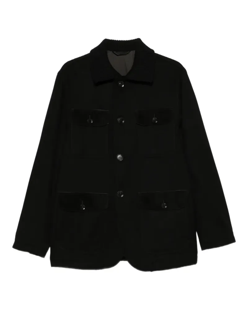 Brioni Sahariana button-up jacket - Schwarz Schwarz