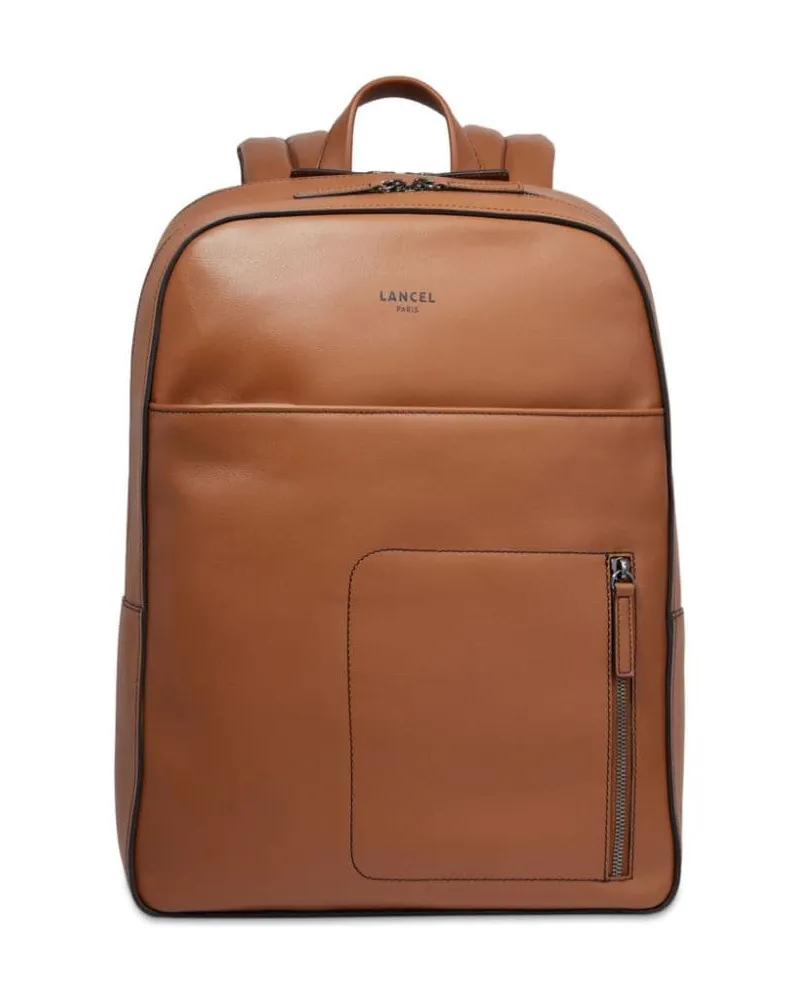 Lancel Rucksack aus Leder mit Logo-Print - Braun Braun