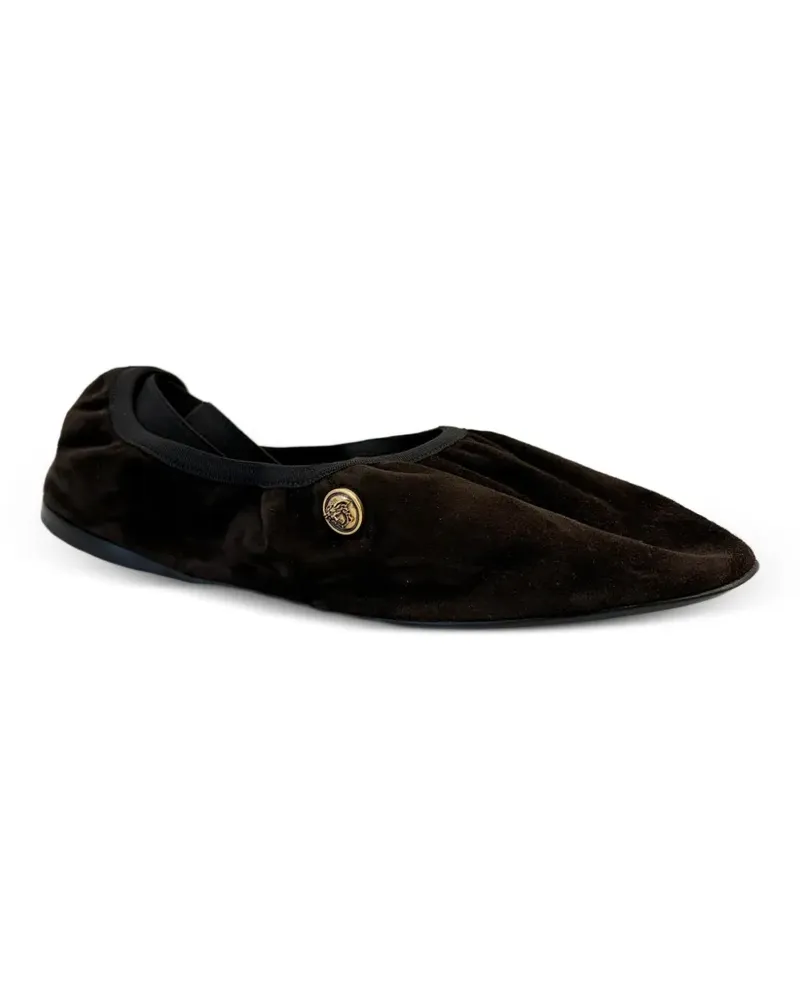 Versace Ballerinas mit Medaillon-Detail - Braun Braun