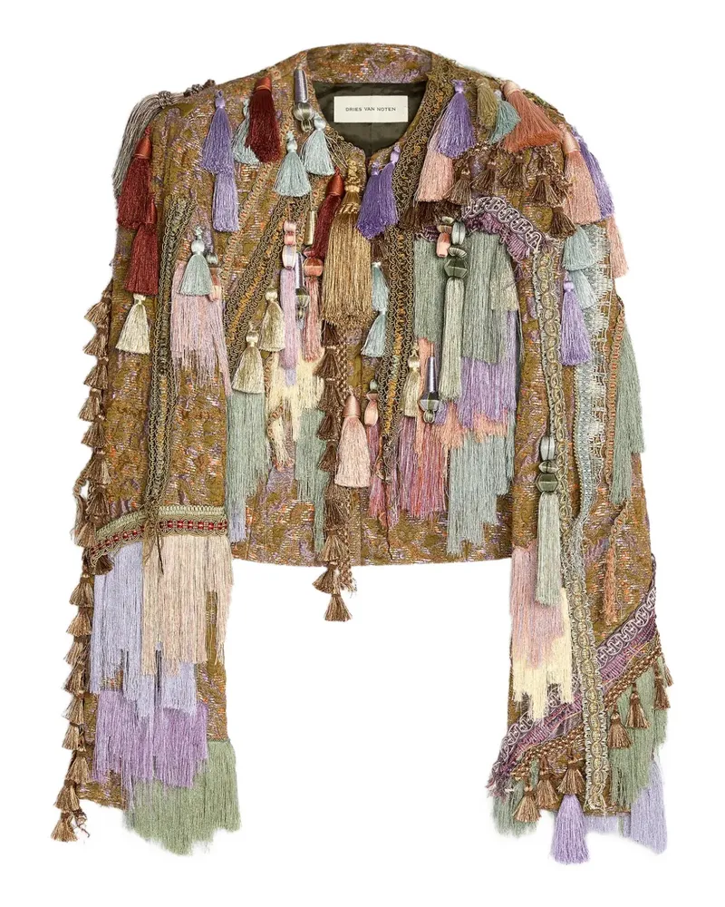 Dries van Noten Jacke mit Quasten - Grün Grün