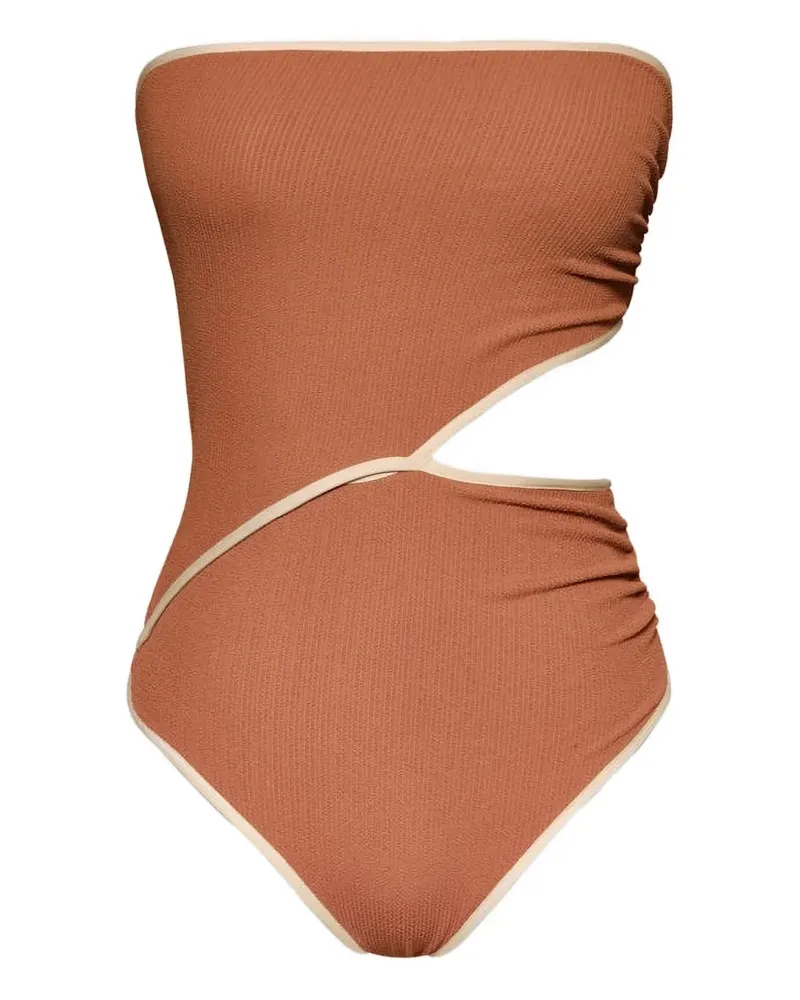 Johanna Ortiz Revealing Badeanzug mit Knitteroptik - Rosa Rosa