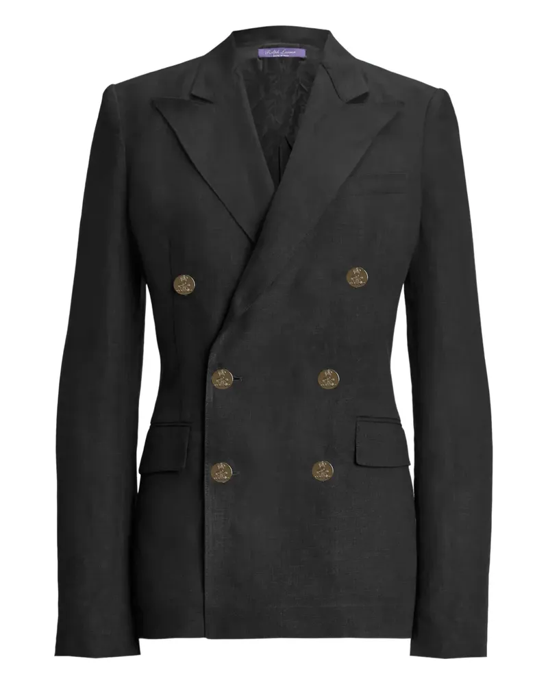Ralph Lauren double-breasted linen blazer - Schwarz Schwarz