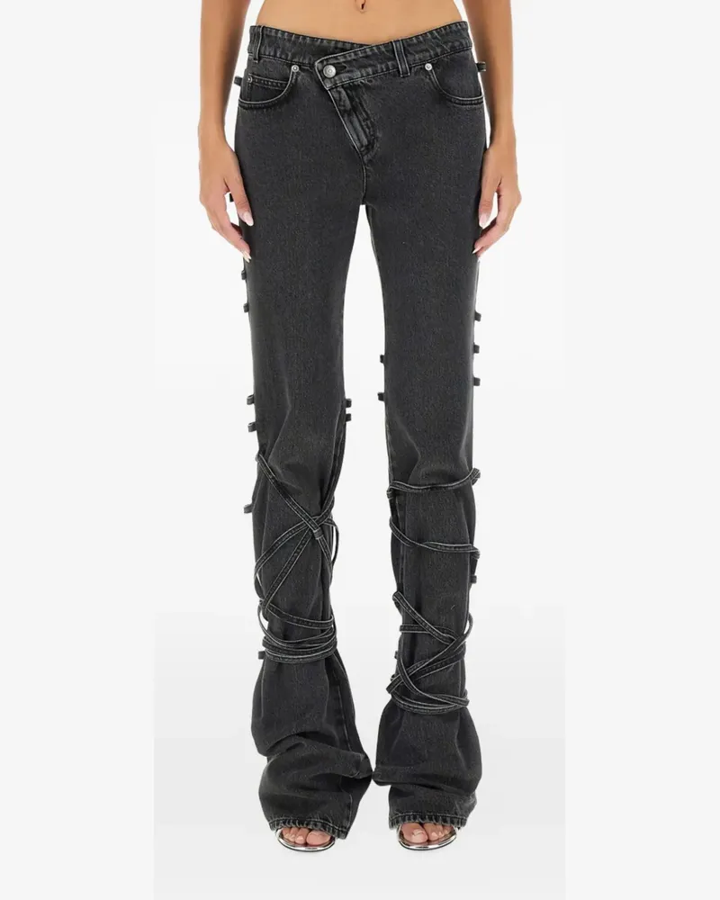 Alexander McQueen Jeans mit Schnürung - Grau Grau