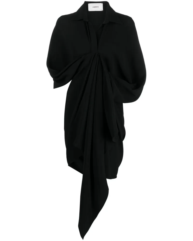COPERNI Asymmetrisches Hemdkleid - Schwarz Schwarz