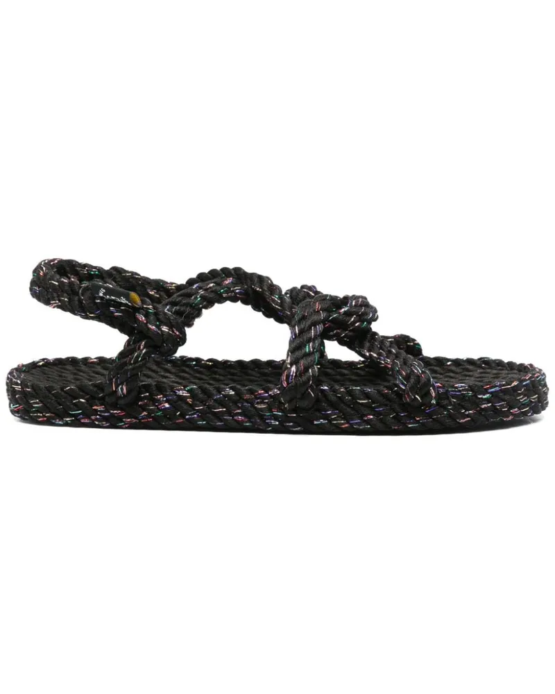 Nomadic State of Mind Mountain Sandalen mit verdrehtem Detail Schwarz