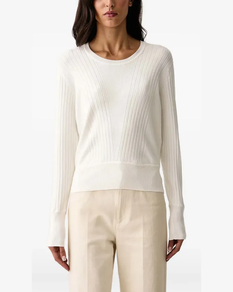 Liu Jo Gerippter Pullover - Weiß Weiß