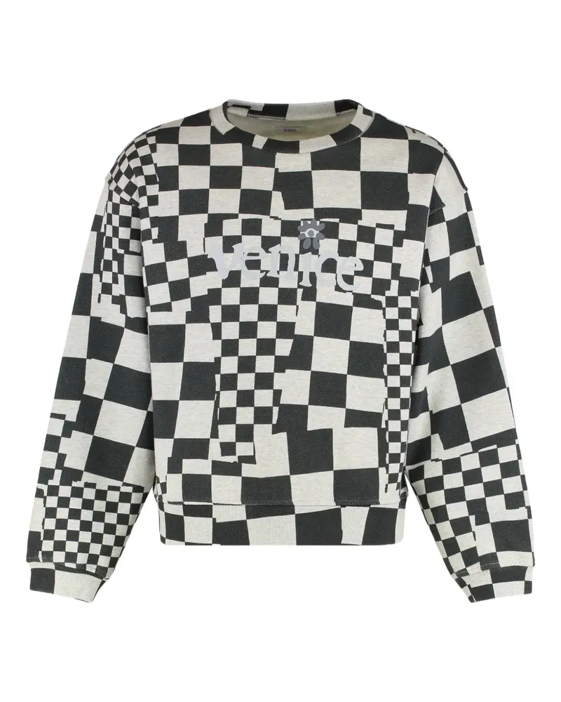 ERL Sweatshirt mit Schachbrettmuster - Schwarz Schwarz