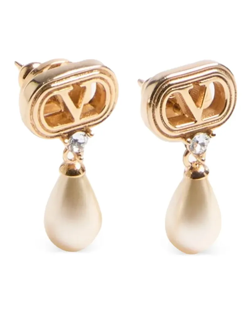 Valentino Garavani Ovalette Ohrringe mit Tropfenperlen - Gold Gold
