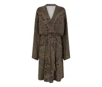 Kaftankleid mit Paisley-Print - Grün