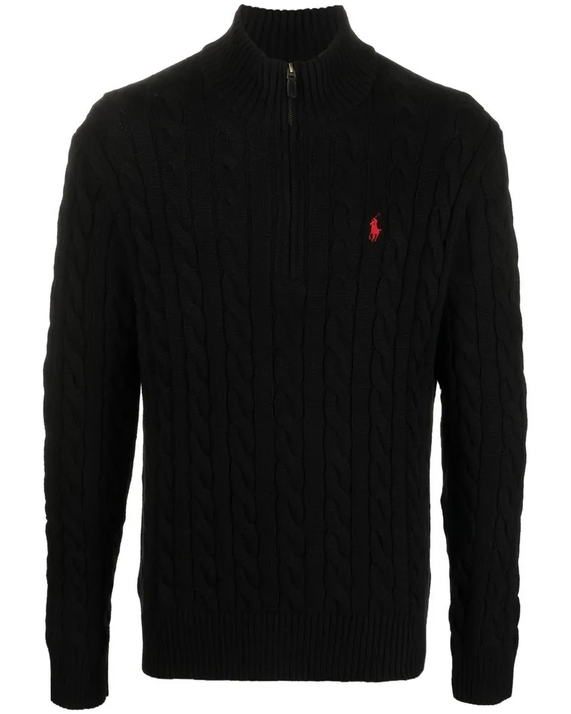 Ralph Lauren Pullover mit Zopfmuster - Schwarz Schwarz