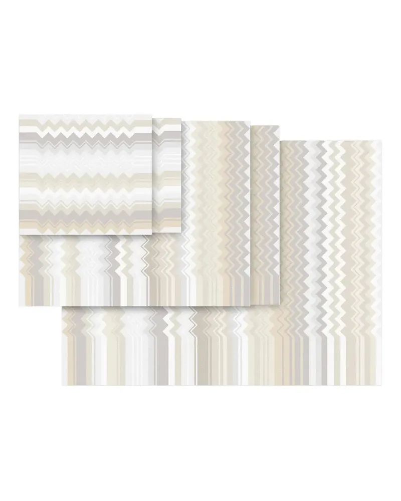 Missoni Home Giacomo Handtuch-Set mit Zickzack-Print - Nude Nude