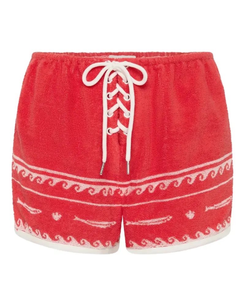 Posse Cody Shorts mit Kordelzug - Rot Rot