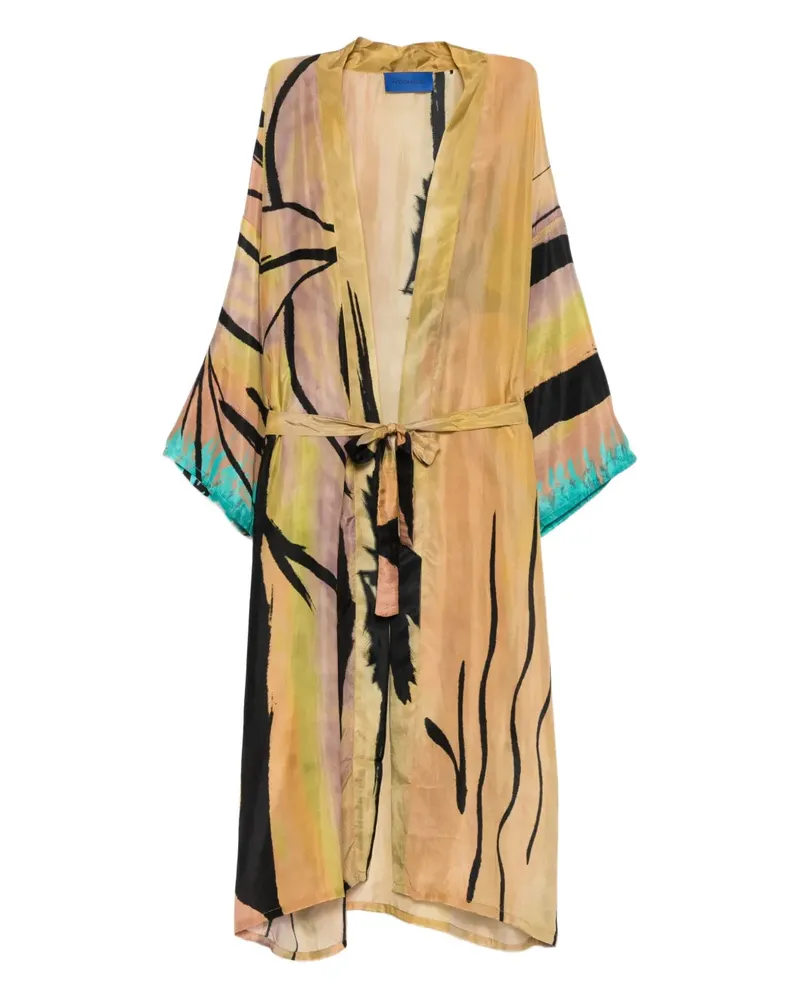 Mes Demoiselles Mantel mit abstraktem Print - Gelb Gelb