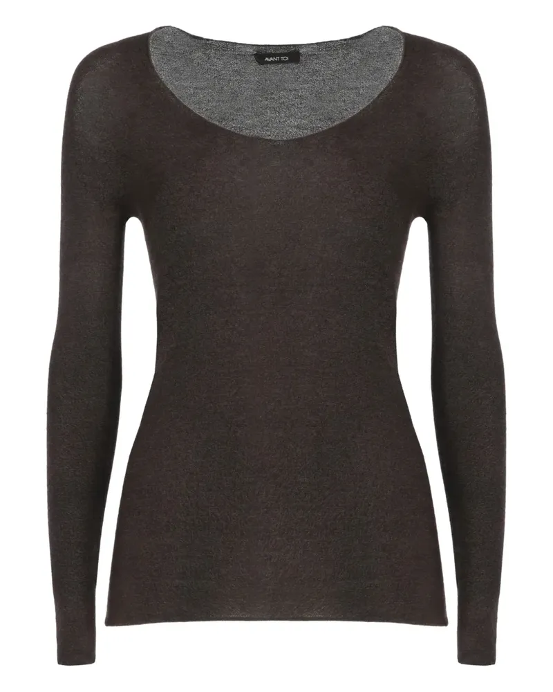 Avant Toi round-neck long-sleeves top - Braun Braun