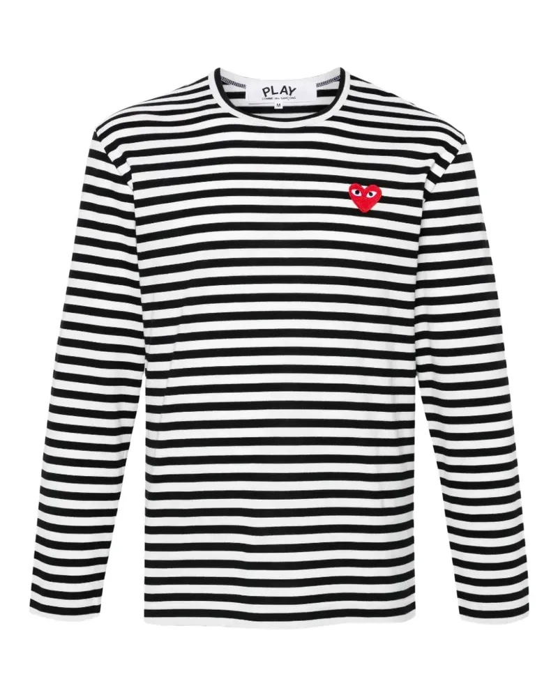 Comme des Garçons striped cotton T-shirt - Weiß Weiß