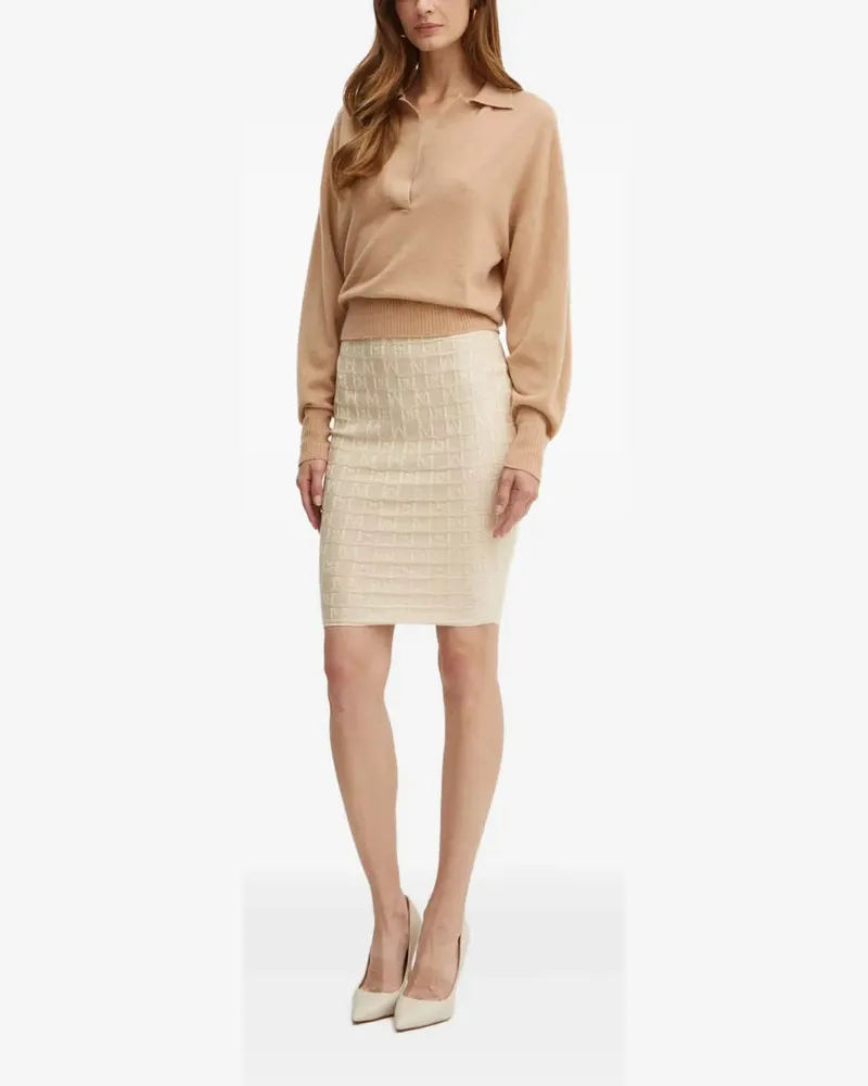 MARCIANO Los Angeles Marti jacquard mini skirt - Nude Nude