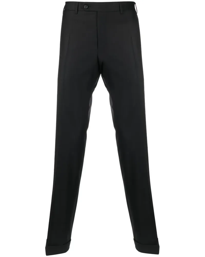 Canali Hose mit geradem Bein - Schwarz Schwarz