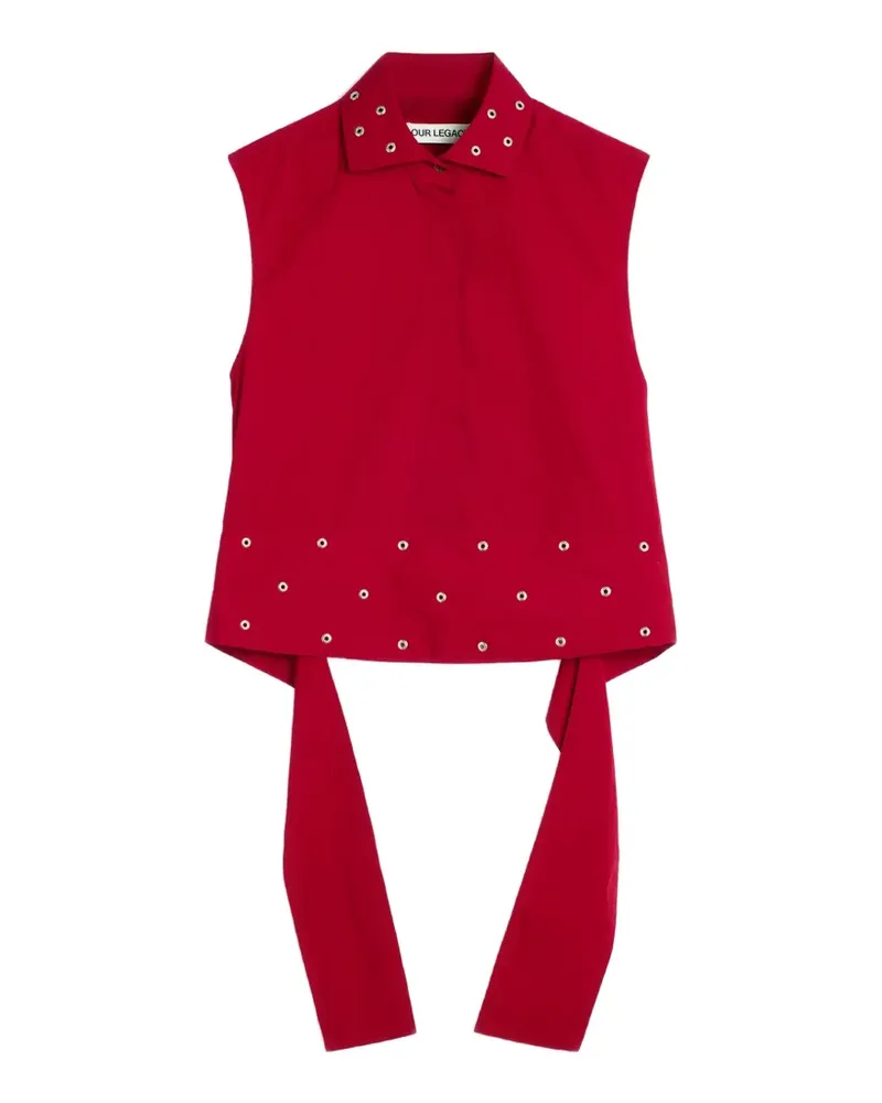 Our Legacy Bluse mit Ösen - Rot Rot