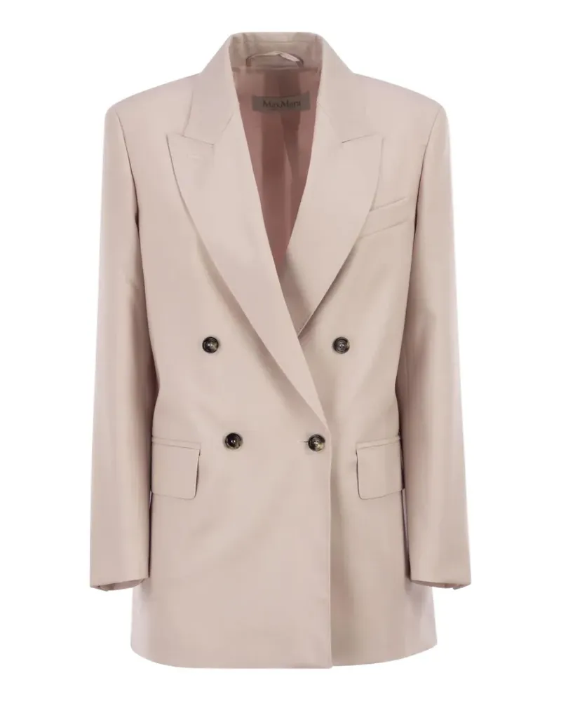 Max Mara double-breasted peak-lapel blazer - Nude Nude