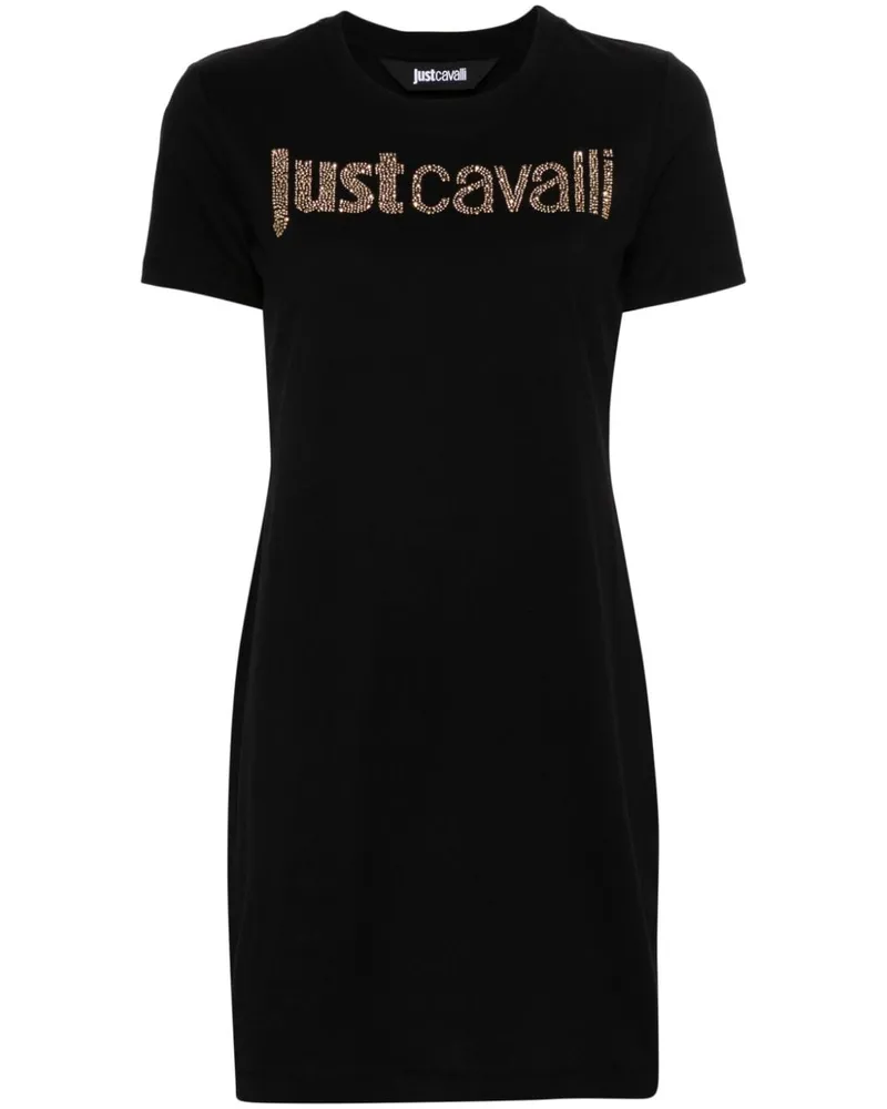 Just Cavalli T-Shirtkleid mit Logo Schwarz