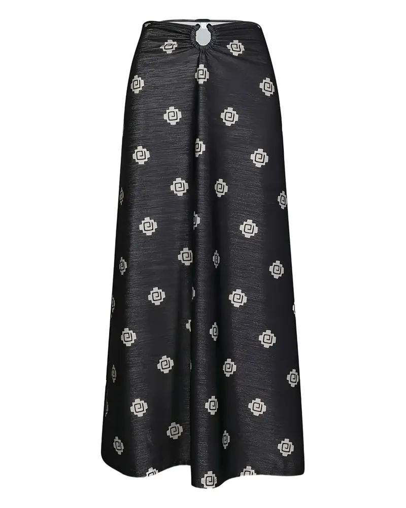 Johanna Ortiz Midirock mit geometrischem Print - Schwarz Schwarz