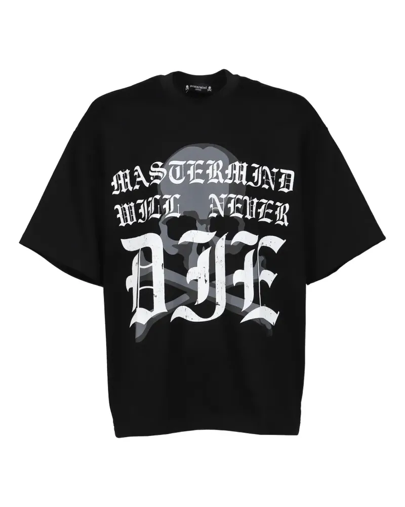 Mastermind Japan T-Shirt mit Totenkopf-Print - Schwarz Schwarz