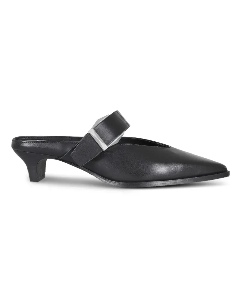 ash Tessa buckle-strap pointed-toe mules - Schwarz Schwarz