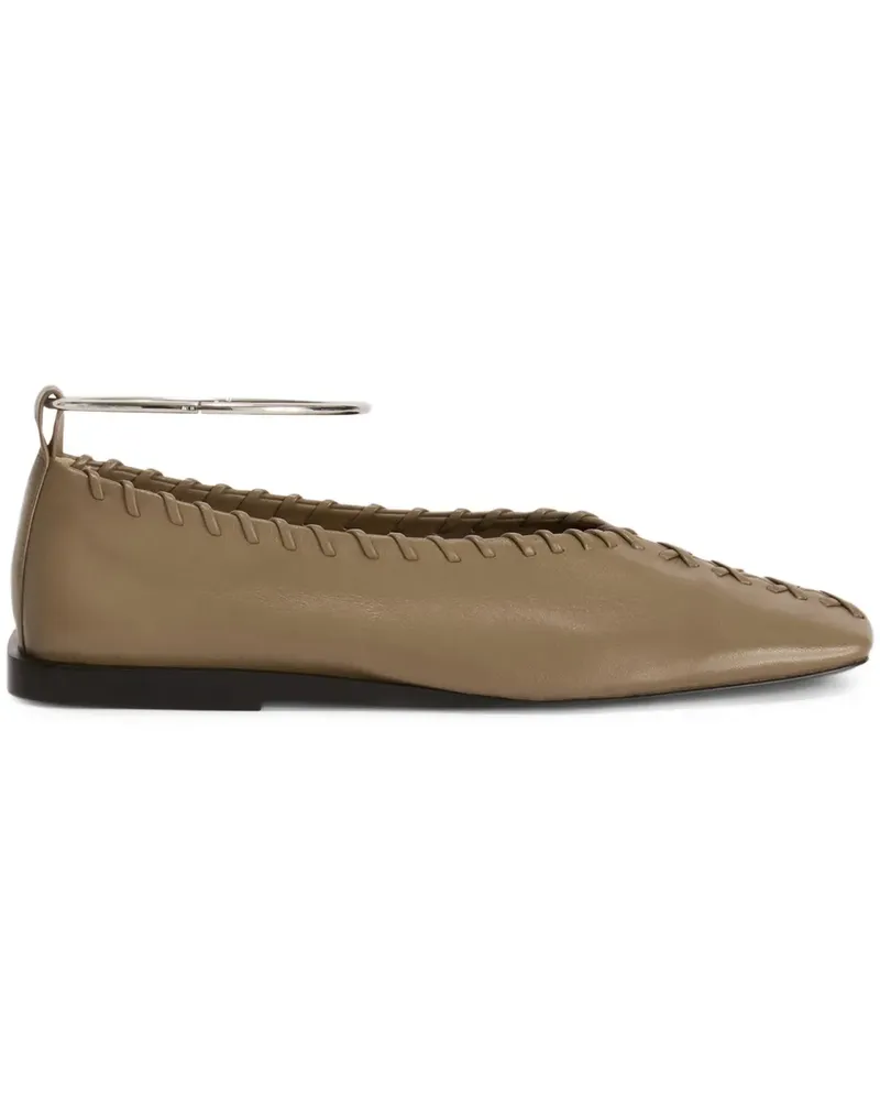 Jil Sander Ballerinas aus Leder - Braun Braun