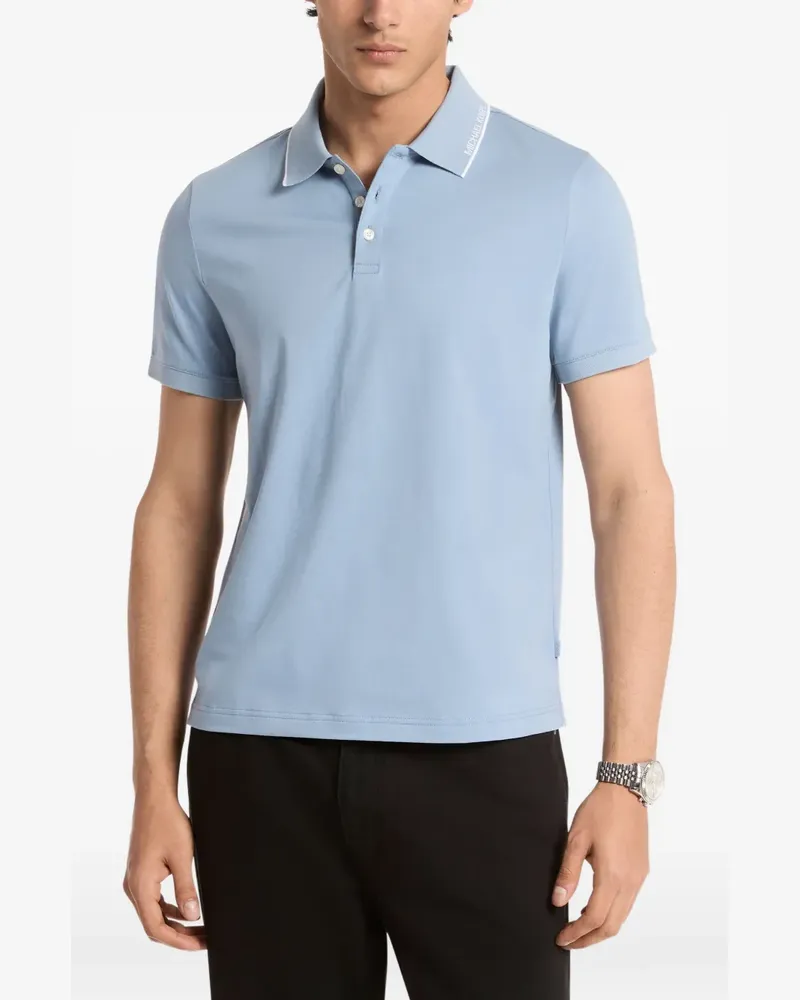 Michael Kors Poloshirt mit Logo-Besatz - Blau Blau
