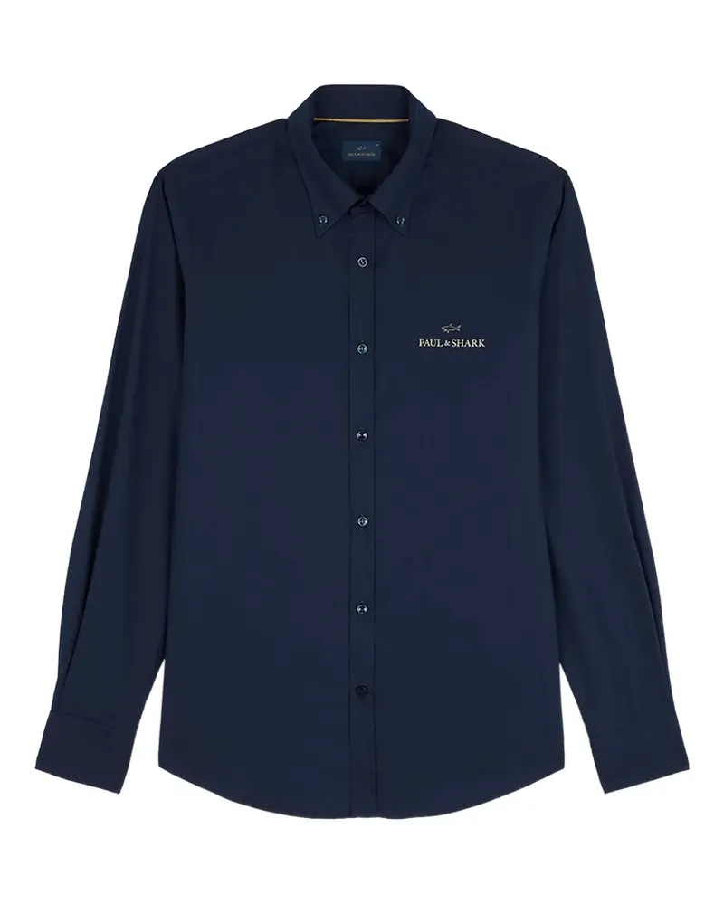 Paul & Shark Hemd mit Logo-Stickerei - Blau Blau