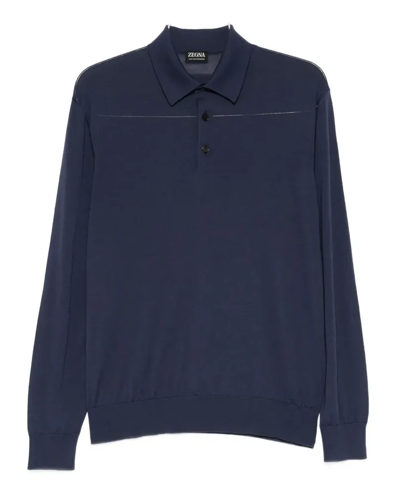 Ermenegildo Zegna long-sleeved polo shirt - Blau Blau