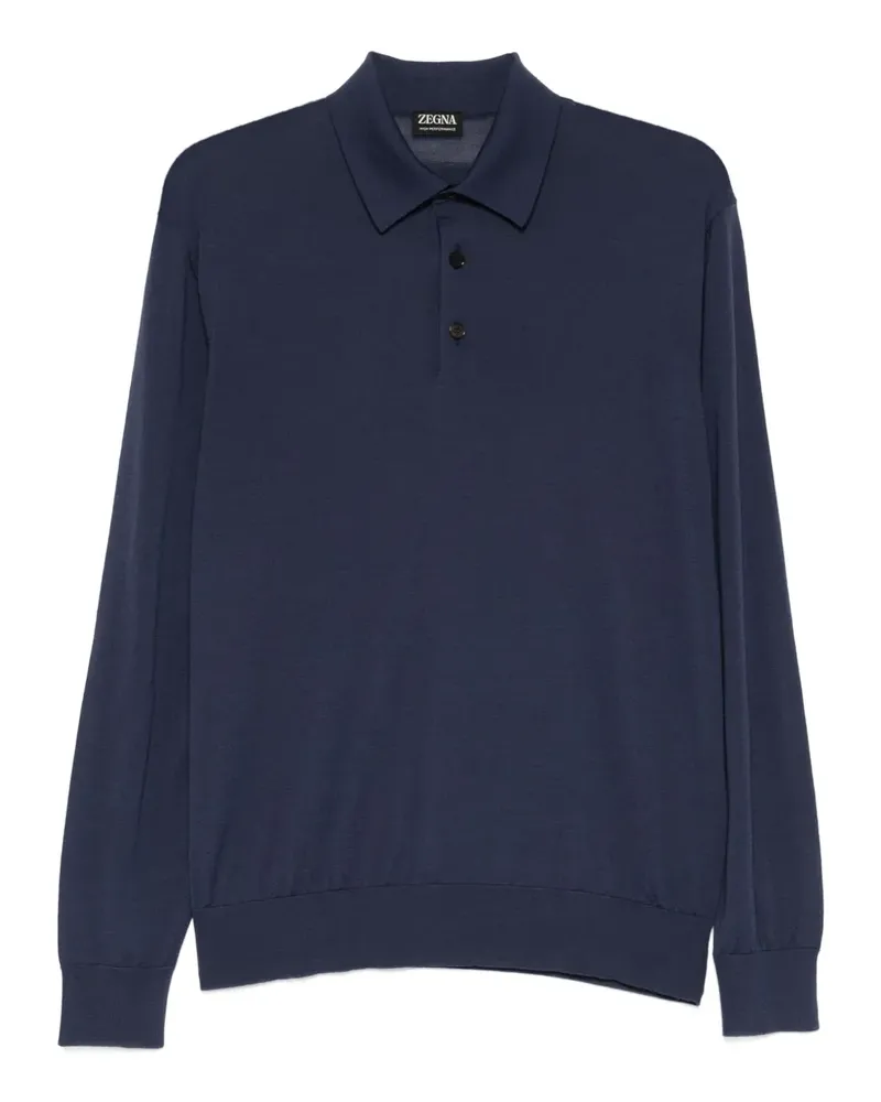 Ermenegildo Zegna Langärmeliges Poloshirt - Blau Blau