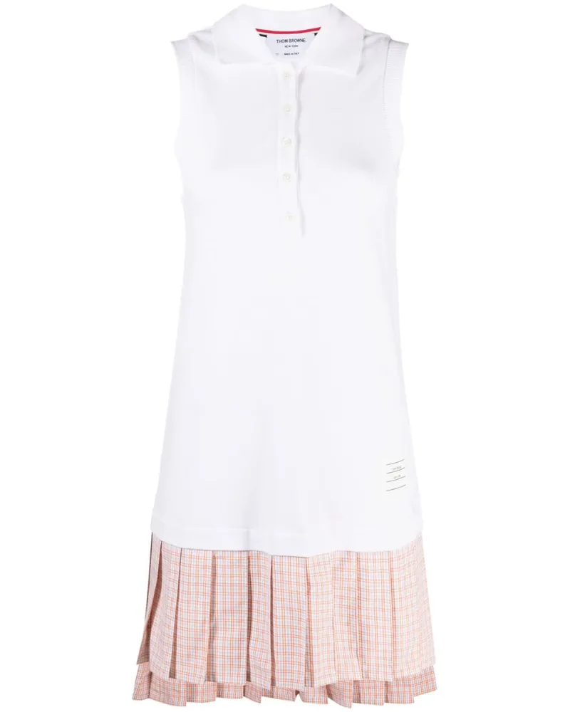 Thom Browne Kleid mit Falten - Weiß Weiß
