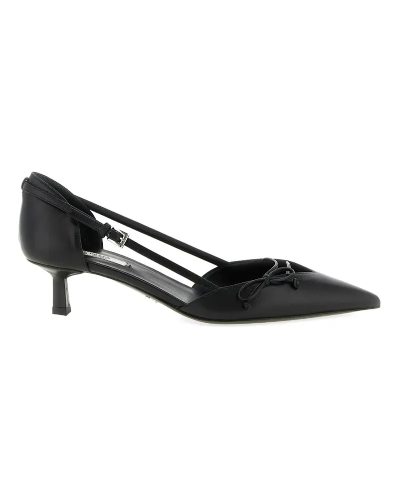 Prada open-side leather pumps - Schwarz Schwarz