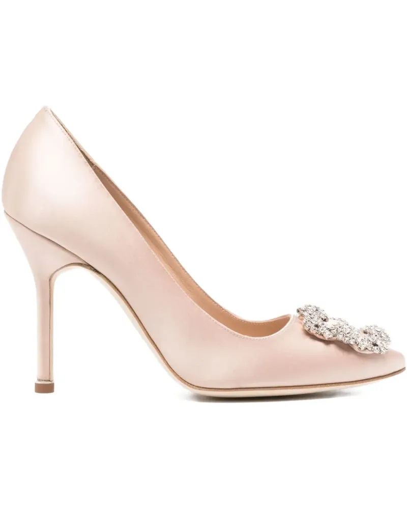 Manolo Blahnik 105mm Hangisi pumps - Nude Nude