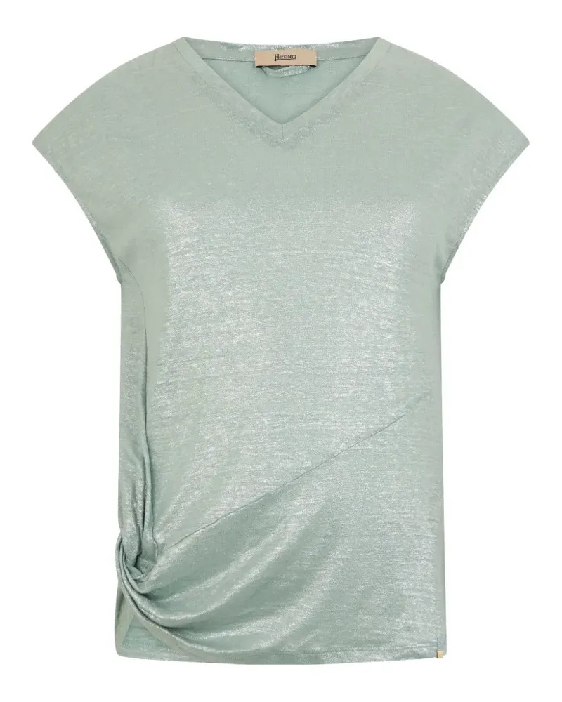 Herno V-neck T-shirt - Grün Grün