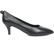 Kitten-Heel-Pumps aus Leder - Schwarz